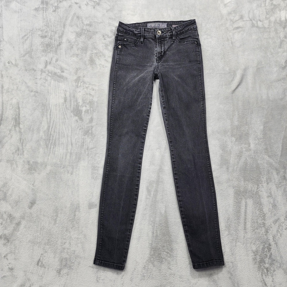 GUESS Jeans Womens 27 Black Curve X Skinny Mid Rise Ankle Faded Stretch Denim